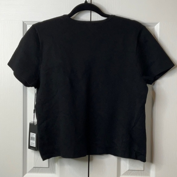 Cyrus - Black Crop Embellished Short
Sleeve Tee Size L - Picture 7 of 9